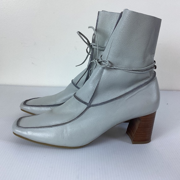 STIVALI New York Awakening Leather Ankle Boots - Grey 8.5 / 40 - Picture 4 of 8